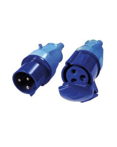 Вилка IEC 309 однофазная 32A, 250V, разборная, синяя LANMASTER (LAN-IEC-309-32A1P/M) в Махачкале Проходные адаптеры и розетки оптические Pintop.ru