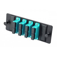 Комплект планка Q-SLOT с 4 адаптерами дуплекс SC OM3, монтажные шнуры, КДЗС Eurolan (38M-30-2S-04BL)