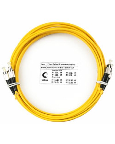 Шнур оптический SM 9/125 duplex FC/FC (5 м) Cabeus FOP(D)-9-FC-FC-5M в Махачкале Патч-корды оптические Pintop.ru