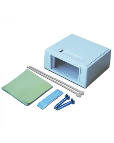 Коробка настенная на 1 модульную вставку, белая LANMASTER (LAN-MB-M2-WH) в Махачкале Распределительные коробки Pintop.ru