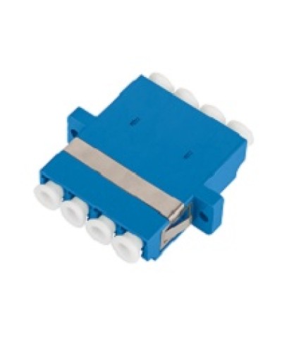 Адаптер NIKOMAX волоконно-оптический, соединительный, одномодовый, стандарта OS2, LC/UPC-LC/UPC, квадро, пластиковый, без шторки, с фланцами, синий, уп-ка 2шт. в Махачкале Проходные адаптеры и розетки оптические Pintop.ru