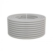 Труба ПНД-FRUF гофрир. тяжелая, с зондом, без галогена, трудногорючая, атмосферостойкая,цвет серый, диам. 32мм (25м) Экопласт (21132HFR-UF)