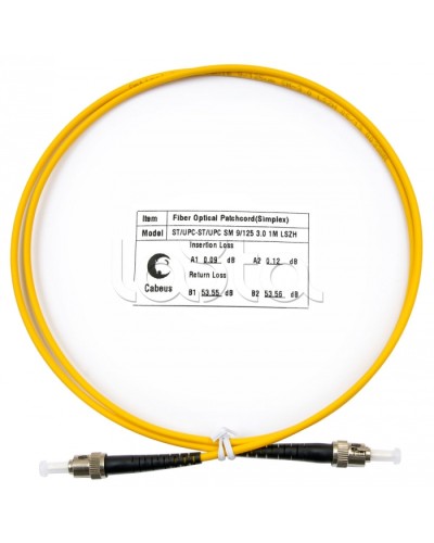 Шнур оптический simplex ST-ST 9/125 sm 1м LSZH Cabeus FOP(s)-9-ST-ST-1m в Махачкале Патч-корды оптические Pintop.ru