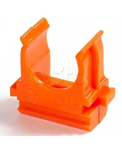 Крепёж-клипса для труб АБС-пластик оранжевая д32 в малой упаковке (10шт/500шт уп/кор) Промрукав (PR13.0115) в Махачкале Держатели, клипсы, скобы Pintop.ru