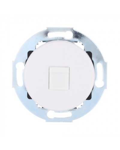 Розетка телефонная RJ-12 с накладкой (белый) Vintage (885504-1) в Махачкале Розетки компьютерные и телефонные Pintop.ru