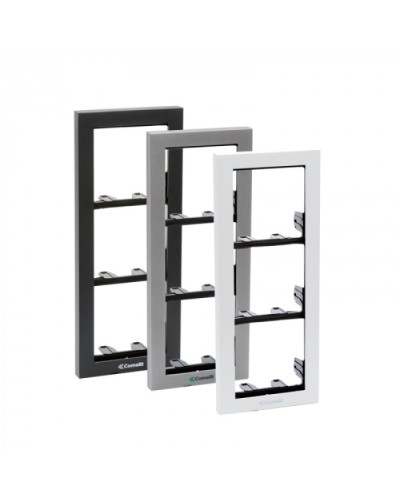 Рамка iKall на 3 модуля, антрацит Comelit в Махачкале Малоабонентные видеодомофоны Pintop.ru