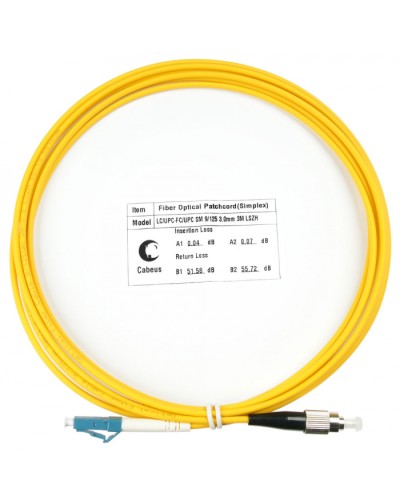 Шнур оптический simplex LC-FC 9/125 SM 3 м LSZH Cabeus FOP(s)-9-LC-FC-3M в Махачкале Патч-корды оптические Pintop.ru