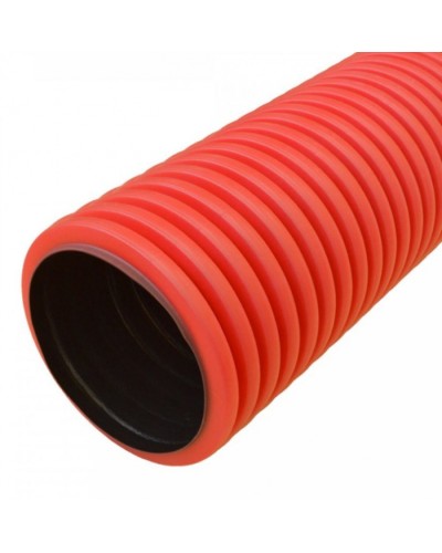 Труба гофрированная двустенная ПНД жесткая тип 750 (SN19) красная д90 5,7м (34,2м/уп) Промрукав (PR15.0128) в Махачкале Труба гофрированная Pintop.ru