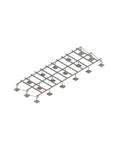 Опорная конструкция для установки оборудования TECHNORAPTOR STEELFOOT 6000х2000 КМ-профиль (KM-TR-STF-SSEI-6000-2000) в Махачкале Системы видеонаблюдения Pintop.ru