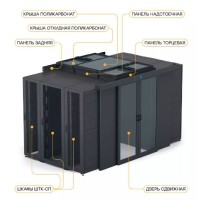 Панель торцевая 100 мм однорядного прохода 1200 - 1500 мм для ЦОД-СП металл ЦМО ЦОД-СП-ПТ1-100.1500-9005