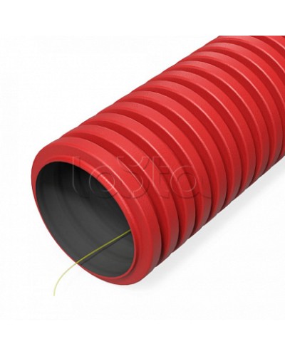 Труба гофрированная двустенная ПНД гибкая тип 750 (SN38) с/з красная d50 мм (150м/уп) Промрукав (PR15.0276) в Махачкале Труба гофрированная Pintop.ru