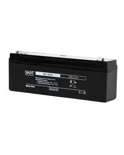 Бастион SKAT SB 12022 АКБ свинцово-кислотная тип AGM 12V 2,2Ач Iзар.0,66 А, ножевые клеммы в Махачкале Электротехническое оборудование Pintop.ru