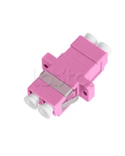 Адаптер NIKOMAX волоконно-оптический, соединительный, многомодовый, стандарта OM4, LC/UPC-LC/UPC, двойной, пластиковый, без шторки, с фланцами, маджента, уп-ка 2шт. NIKOMAX (NMF-OA2M4-FN-LCU-LCU-MG-2) в Махачкале Проходные адаптеры и розетки оптические 