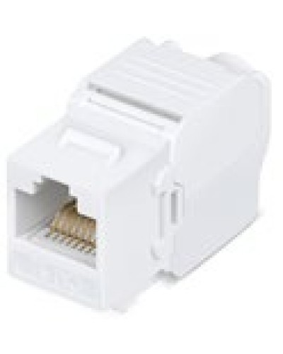 Вставка Keystone Jack RJ-45(8P8C), категория 6, 110 IDC, угол заделки 180 градусов, без инструмента (Toolless), белая в Махачкале Модули Keystone Pintop.ru