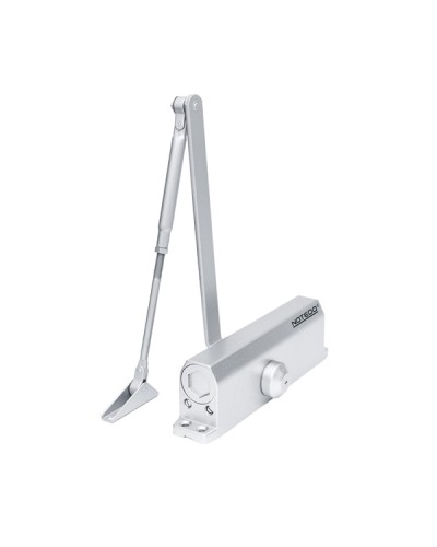 Доводчик NOTEDO DC-110 DA EN3-4, с задержкой закрывания, с рычажной тягой, (белый) (RAL9016) в Махачкале Доводчики Pintop.ru