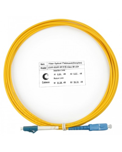 Шнур оптический simplex LC-SC 9/125 SM 3 м LSZH Cabeus FOP(s)-9-LC-SC-3M в Махачкале Патч-корды оптические Pintop.ru