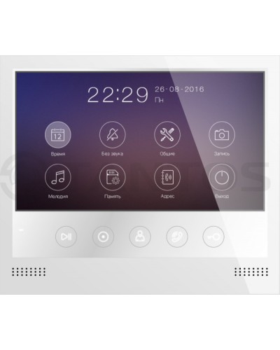 Монитор цветного видеодомофона формата AHD с сенсорными кнопками и возможностью записи фото или видео по вызову на microSD карту Tantos Selina HD M в Махачкале Абонентские видеоустройства Pintop.ru