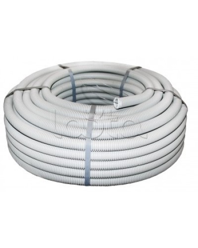 Труба гофр.ПВХ тяжелая с протяжкой d20 мм (100 м) серая EKF-Plast (tg-z-20-t) в Махачкале Труба гофрированная Pintop.ru