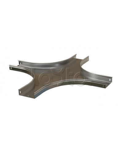 Ответвитель X-образный горизонтальный плавный Hyperline RST-CXS-150-80-0,8-R100-SZ в Махачкале Аксессуары для лотков Pintop.ru