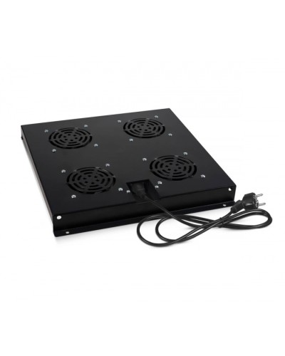 Модуль вентиляторный с 4-я вентиляторами, цвет черный (RAL 9004) Cabeus (TRAY-SC-120-BK) в Махачкале Вентиляторные модули Pintop.ru