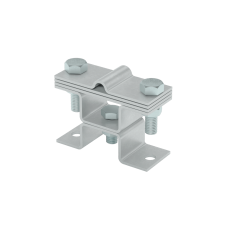 Универсальный держатель на мостовой опоре двойной для прутка Ø 5-8 мм и полосы до 40 мм с 3 пластинами КМ-профиль (XUDMO3-D5-8-B40)
