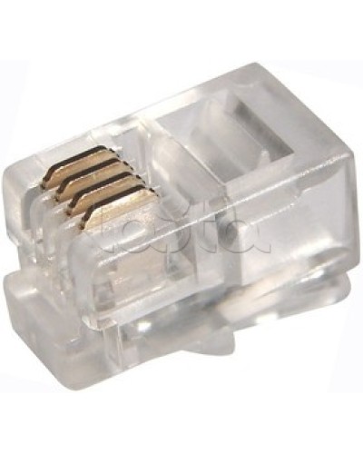 Джек телефонный 4P4C (100шт/уп) REXANT 05-1001 в Махачкале Коннекторы Pintop.ru