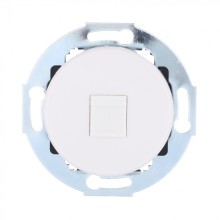 Розетка телефонная RJ-12 с накладкой (белый) Vintage (885504-1)