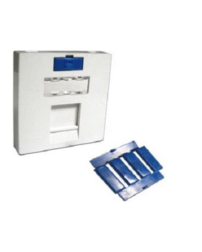 Вставка 45x45 на 1 кейстоун, угловая, со шторкой, маркировкой и иконками, белая LANMASTER LAN-SIP-23A-WH в Махачкале Аксессуары для кабель-канала Pintop.ru