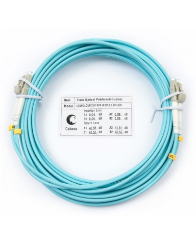 Шнур оптический duplex LC-LC 50/125 mm OM3 7м LSZH Cabeus FOP-50-LC-LC-7m в Махачкале Патч-корды и пигтейлы Pintop.ru