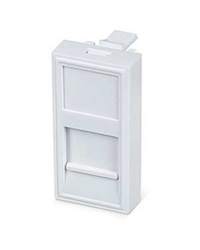 Вставка 45x22,5 (Mosaic) для 1 модуля формата Keystone Jack (FP-22,5-1M) Пожтехкабель СКС (202-030) в Махачкале Модули Keystone Pintop.ru