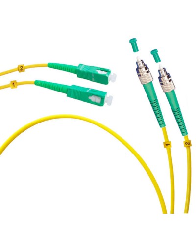 Шнур оптический duplex FC/APC-SC/APC 9/125 sm 2м LSZH Cabeus FOP(d)-9-FC/APC-SC/APC-2m в Махачкале Патч-корды оптические Pintop.ru