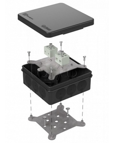 Коробка огнестойкая для о/п двухкомпонентная 60-0303-9005-FR6.0-4 Е15-Е120 100х100х40 Промрукав (60-0303-9005-FR6.0-4) в Махачкале Огнестойкие кабельные линии Pintop.ru