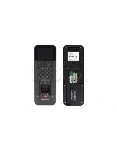 Терминал доступа со встроенными считывателями Mifare карт и отпечатков пальцев Hikvision DS-K1T804BMF в Махачкале Считыватели Pintop.ru