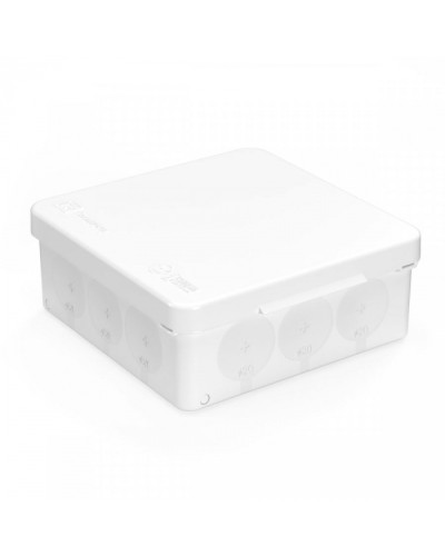 Коробка распределительная для прямого монтажа двухкомпонентная безгалогенная (HF) белая 100х100х40 (90шт/кор) Промрукав (60-0303-9003) в Махачкале Распределительные коробки Pintop.ru
