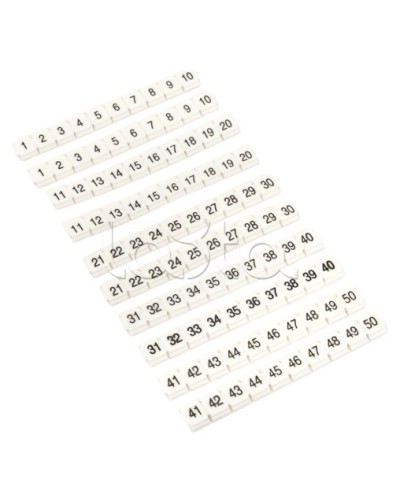 Маркеры для JXB-ST 2,5 NLPE с нумерацией 1-50 (100 шт.) EKF (zb-st-2.5-nlpe-1-50) в Махачкале Клеммные колодки Pintop.ru