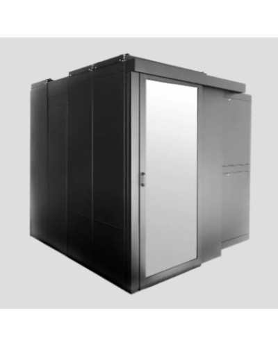 Дверь однорядного коридора поликарбонат сдвижная 48U для шкафов серии ШТК-СП-48.×.× ЦМО ЦОД-СП-Д1-48-9005 в Махачкале Аксессуары для стоек и шкафов Pintop.ru