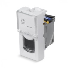 Модуль Keystone Jack RJ-45(8P8C), 180 градусов, категория 6a, экран. Cabeus (KJ-RJ45-Cat.6a-SH-180T-FP-L-22,5)