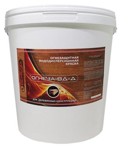 Краска огнезащитная водно-дисперсионнаявспучивающаясядля дерева Огнеза марки«ОГНЕЗА-ВД-Д» , ведро 25 кг., цвет белый в Махачкале Огнезащитные краски Pintop.ru
