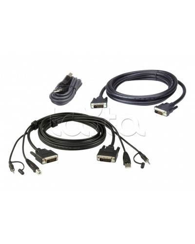 Комплект кабелей USB, DVI-D Dual Link, Dual Display для защищенного KVM-переключателя (3м) ATEN 2L-7D03UDX5 в Махачкале Видеоусилители, Модуляторы, Делители Pintop.ru