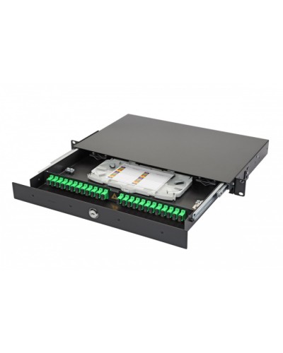 Патч-панель 19”, 1U Eurolan 47D-24-S2-SC-24-11BL в Махачкале Кросс оптический Pintop.ru