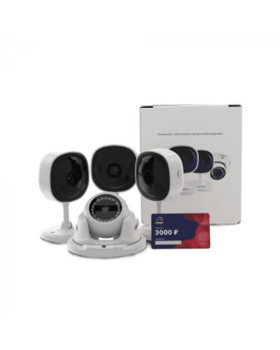 Комплект облачного видеонаблюдения TRASSIR 4TR1Cloud3000 в Махачкале IP-камеры Pintop.ru