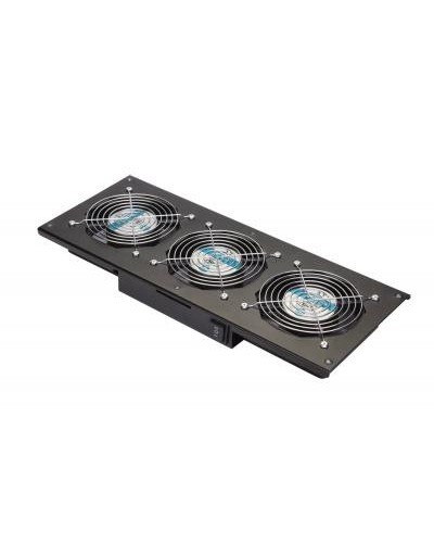 Eurolan Модуль вентиляторный потолочный, 3 вентилятора, термореле, 3 положения, черный (60A-90-11-30BL) в Махачкале Вентиляторные модули Pintop.ru