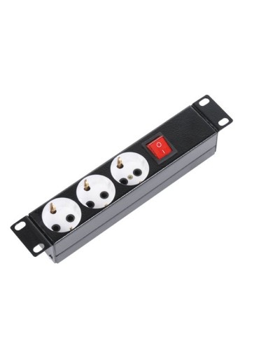 Блок силовых розеток 10 без шнура с выключателем, 3 розетки (черный) ЦМО БР-3П-10-9005 в Махачкале Блоки розеток Pintop.ru