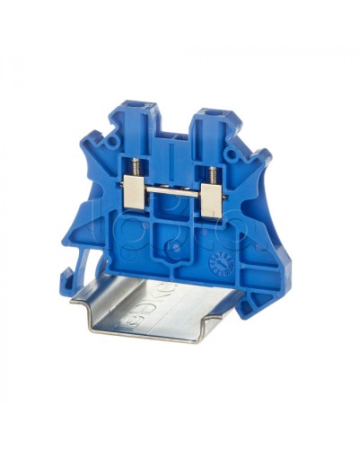 Клемма проходная, винтовой зажим, 2.5 кв.мм, синяя DKC (TUR-2.5-BU) в Махачкале Аксессуары для стоек и шкафов Pintop.ru