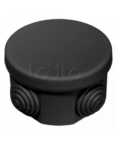 Коробка распределительная для о/п безгалогенная (HF) черная 65х40 (200шт/кор) Промрукав (40-0100-9005) в Махачкале Распределительные коробки Pintop.ru