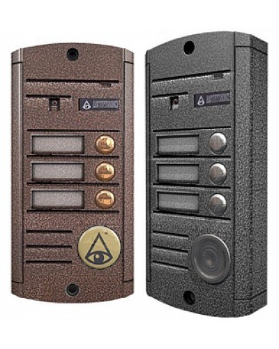 Видеопанель вызывная накладная на 3 абонента Activision AVP453 (PAL, медь) в Махачкале Вызывные видеопанели малоабонентные Pintop.ru