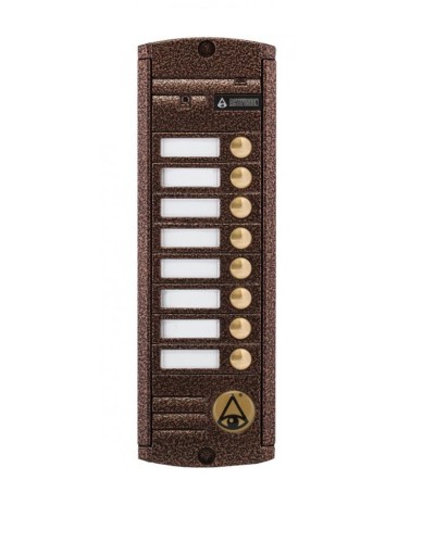 Видеопанель вызывная накладная цветная на 8 абонентов Activision AVP-458 (PAL, медь) в Махачкале Вызывные видеопанели малоабонентные Pintop.ru