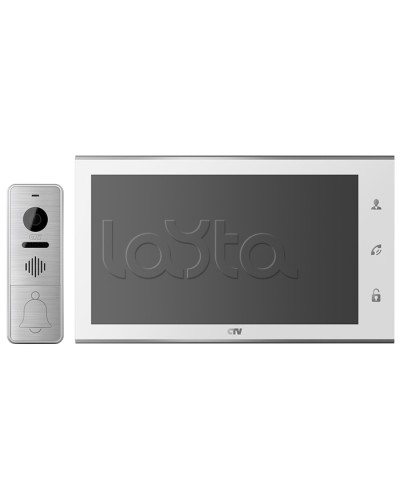 Комплектвидеодомофона CTV-DP4105AHD (белый) в Махачкале Комплекты домофонов Pintop.ru