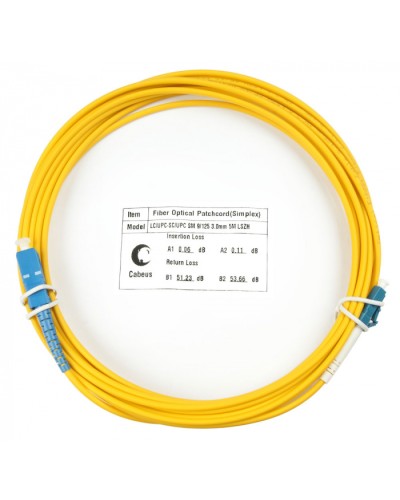 Шнур оптический simplex LC-SC 9/125 sm 20м LSZH Cabeus FOP(s)-9-LC-SC-20m в Махачкале Патч-корды оптические Pintop.ru