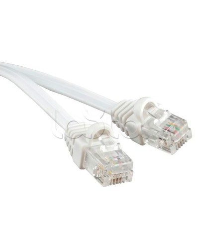 Патч-корд 6p4c телефонный, 1 м, белый Cabeus PC-TEL-RJ12-1m в Махачкале Патчкорды (медные) Pintop.ru